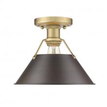 3306-FM BCB-RBZ - Orwell BCB Flush Mount in Brushed Champagne Bronze with Rubbed Bronze shade